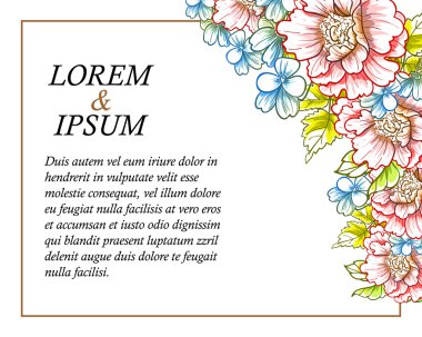 davetiyeli çiçek öğeleri