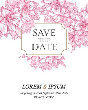 davetiyeli çiçek öğeleri