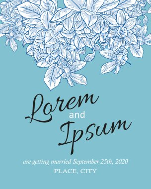 davetiyeli çiçek öğeleri