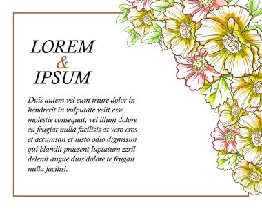 davetiyeli çiçek öğeleri