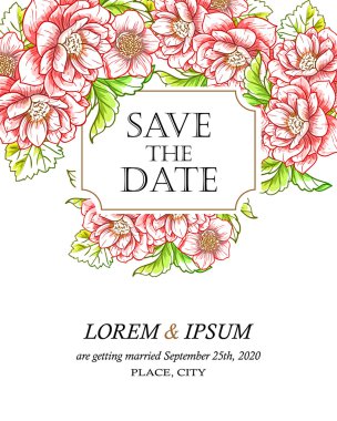 davetiyeli çiçek öğeleri