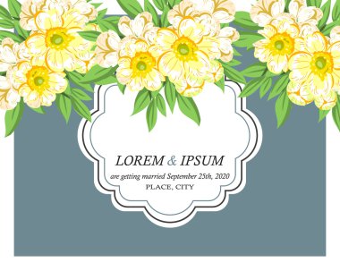 davetiyeli çiçek öğeleri