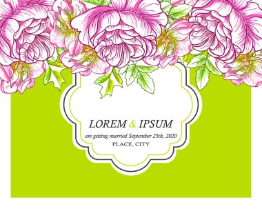 davetiyeli çiçek öğeleri