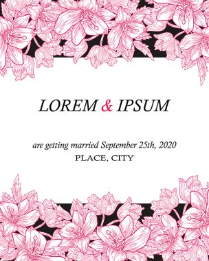 davetiyeli çiçek öğeleri