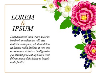 davetiyeli çiçek öğeleri