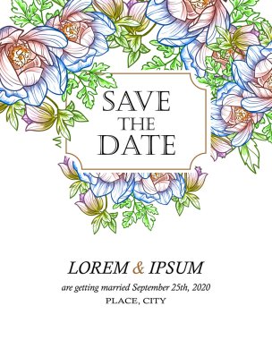 davetiyeli çiçek öğeleri