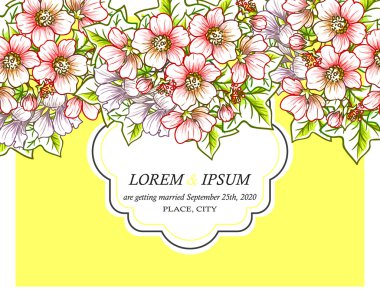 davetiyeli çiçek öğeleri