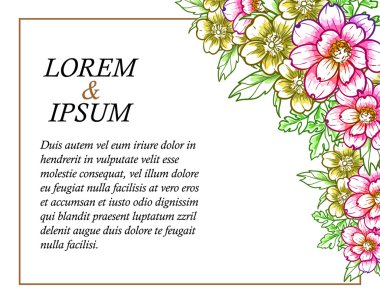 davetiyeli çiçek öğeleri