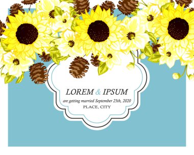 davetiyeli çiçek öğeleri