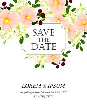 davetiyeli çiçek öğeleri