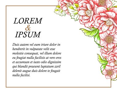 davetiyeli çiçek öğeleri