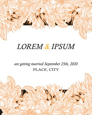 davetiyeli çiçek öğeleri