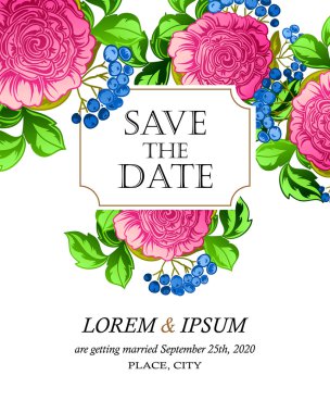 davetiyeli çiçek öğeleri