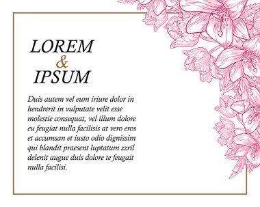 davetiyeli çiçek öğeleri