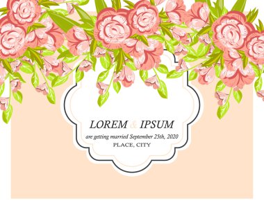 davetiyeli çiçek öğeleri