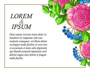 davetiyeli çiçek öğeleri