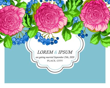 davetiyeli çiçek öğeleri