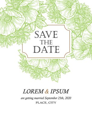 davetiyeli çiçek öğeleri