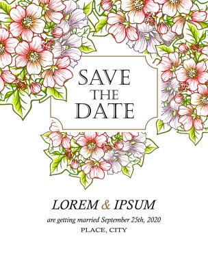 davetiyeli çiçek öğeleri