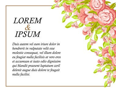 davetiyeli çiçek öğeleri