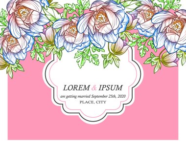 davetiyeli çiçek öğeleri