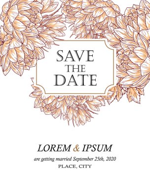 davetiyeli çiçek öğeleri