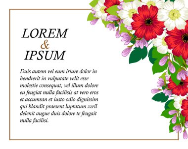 davetiyeli çiçek öğeleri