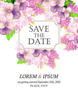 davetiyeli çiçek öğeleri