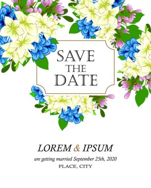 davetiyeli çiçek öğeleri