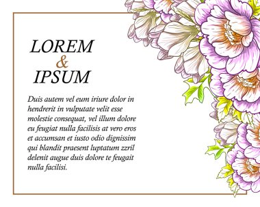 davetiyeli çiçek öğeleri