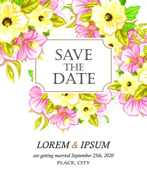 davetiyeli çiçek öğeleri