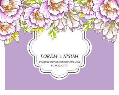 davetiyeli çiçek öğeleri