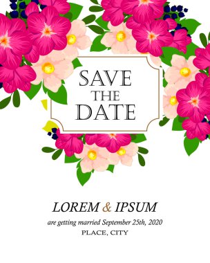 davetiyeli çiçek öğeleri