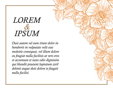 davetiyeli çiçek öğeleri