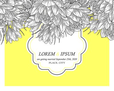 davetiyeli çiçek öğeleri