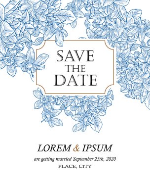 davetiyeli çiçek öğeleri