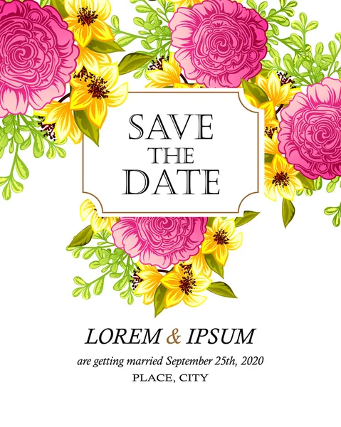 davetiyeli çiçek öğeleri