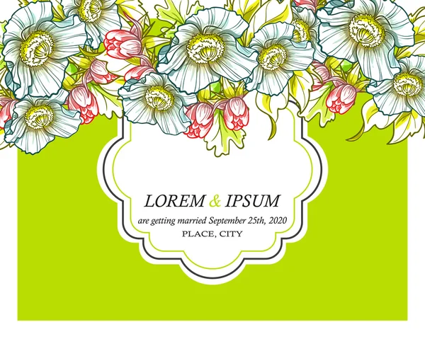 davetiyeli çiçek öğeleri