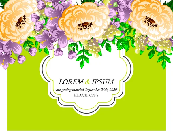 davetiyeli çiçek öğeleri