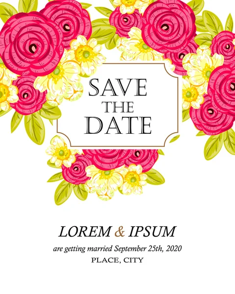 davetiyeli çiçek öğeleri