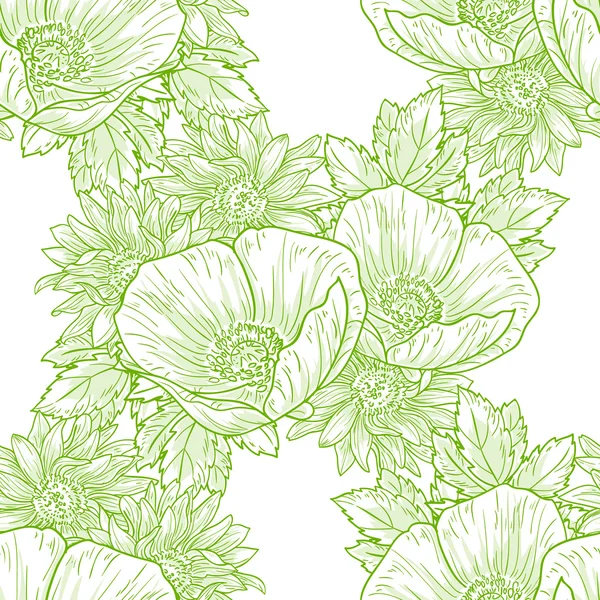 Patrón sin costura floral — Vector de stock