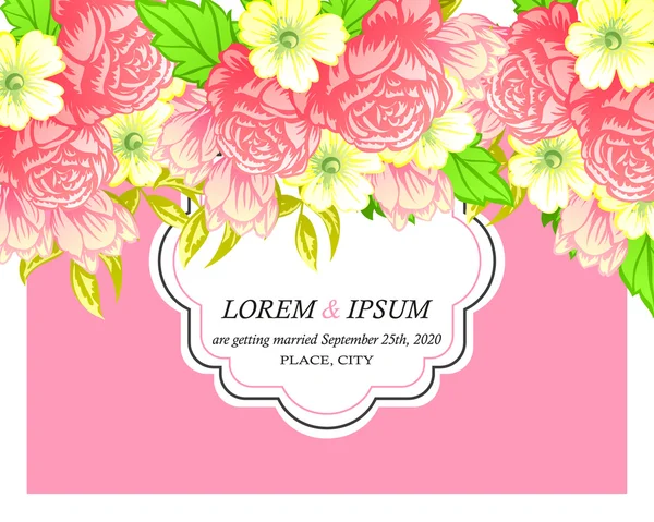 davetiyeli çiçek öğeleri