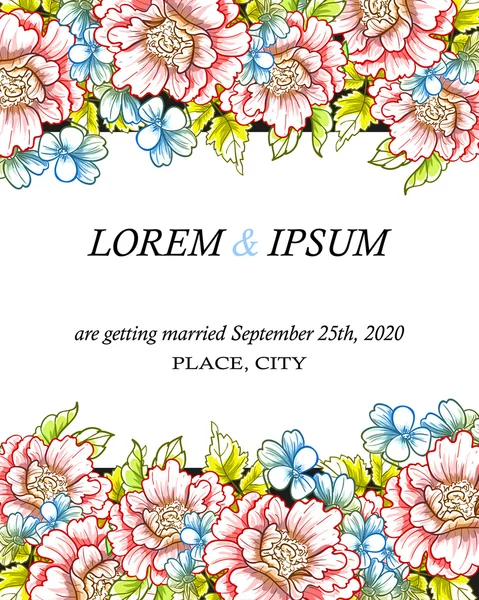 davetiyeli çiçek öğeleri