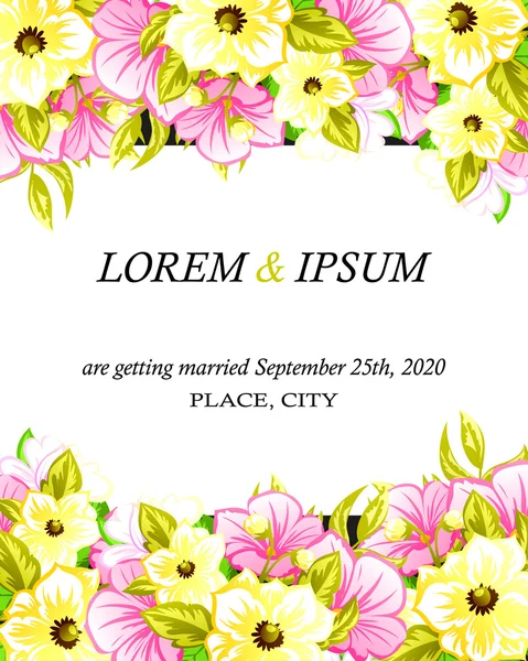 davetiyeli çiçek öğeleri