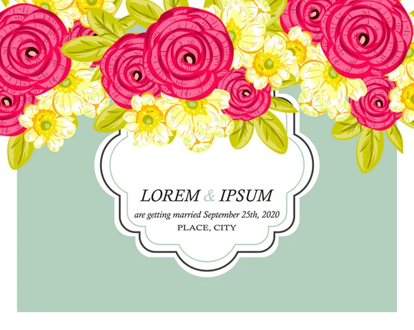 davetiyeli çiçek öğeleri