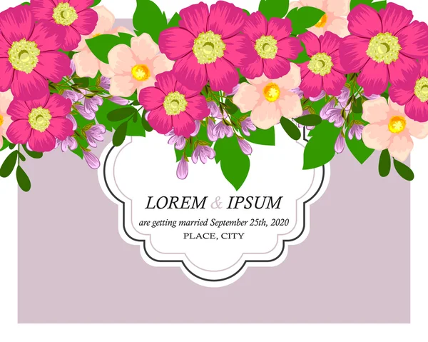 davetiyeli çiçek öğeleri