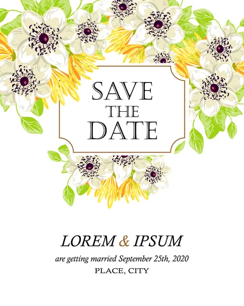 davetiyeli çiçek öğeleri