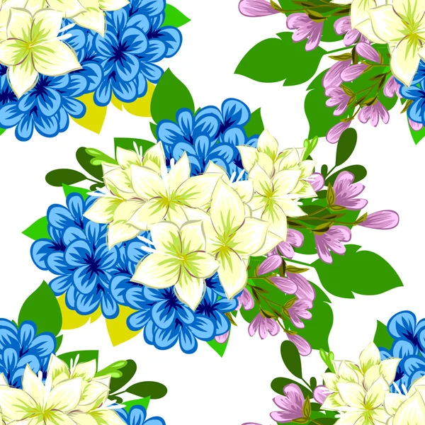 Motif floral sans couture — Image vectorielle