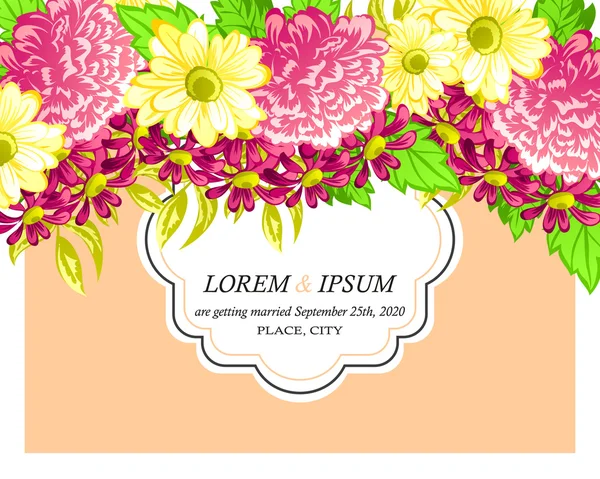 davetiyeli çiçek öğeleri