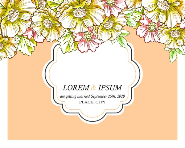 davetiyeli çiçek öğeleri